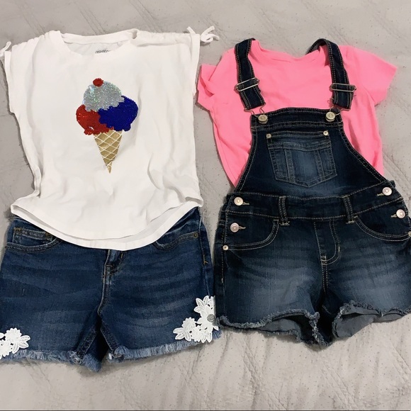 Other - 2 top & bottom Bundle set (4pc total) Girls S 6-6x